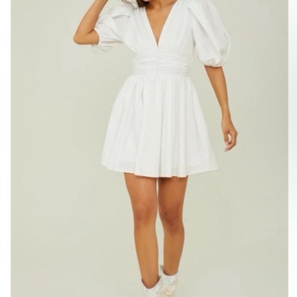 Altar’d State White Puff Sleeve Dress